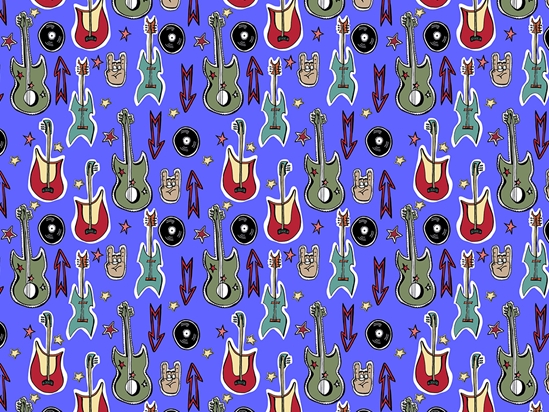 Rock On Music Vinyl Wrap Pattern