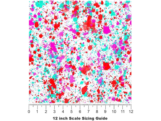 Happy Valentine Paint Splatter Vinyl Film Pattern Size 12 inch Scale