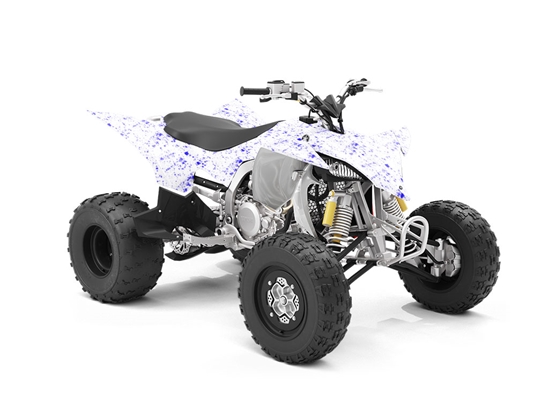 Indigo Raindrops Paint Splatter ATV Wrapping Vinyl