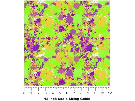 Melting Together Paint Splatter Vinyl Film Pattern Size 12 inch Scale