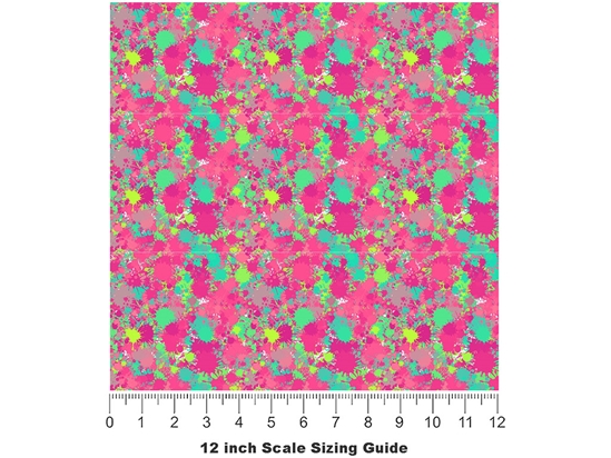 No Mistakes Paint Splatter Vinyl Film Pattern Size 12 inch Scale