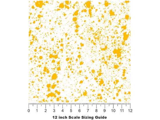 Orange Juice Paint Splatter Vinyl Film Pattern Size 12 inch Scale