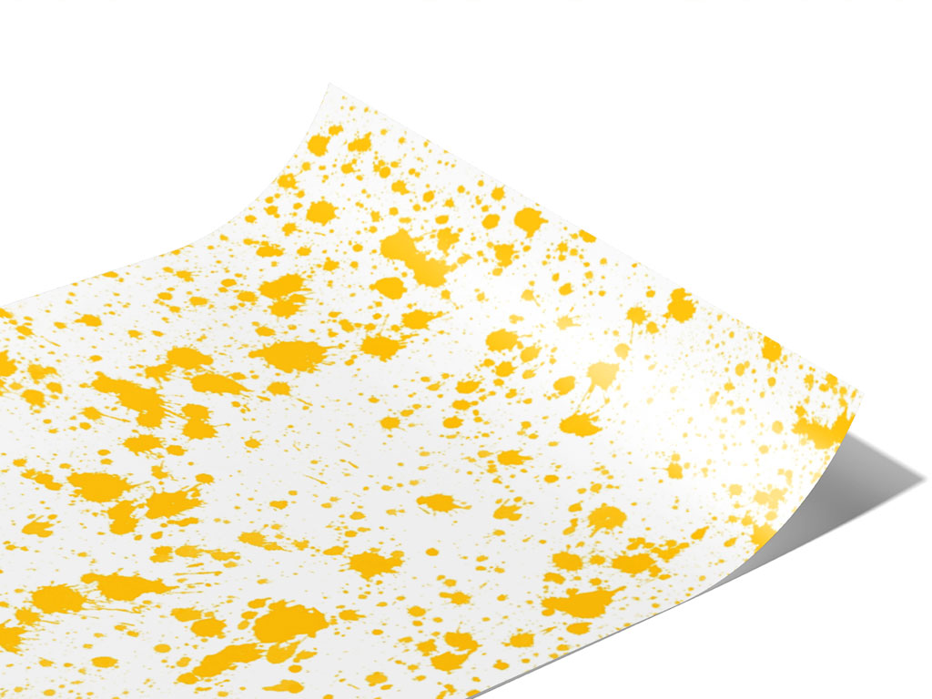 Orange Juice Paint Splatter Vinyl Wraps