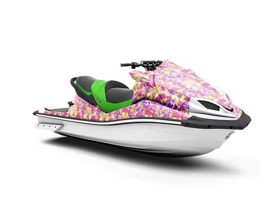 Pretty Waste Paint Splatter Jet Ski Vinyl Customized Wrap