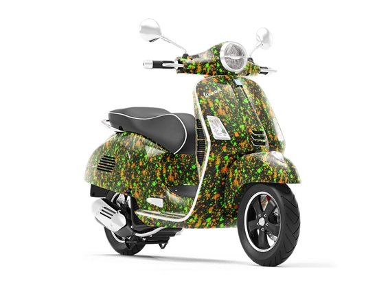 Wet Grass Paint Splatter Vespa Scooter Wrap Film