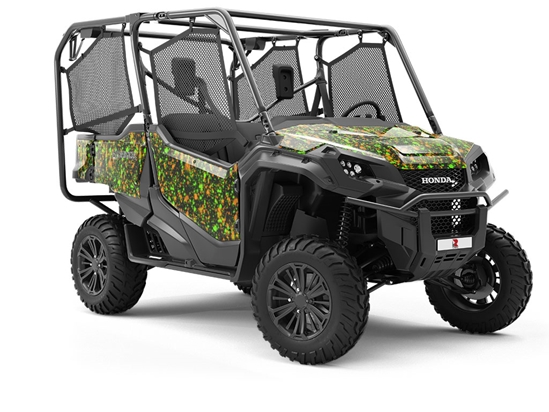 Wet Grass Paint Splatter Utility Vehicle Vinyl Wrap