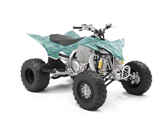 Winter Blues Paint Splatter ATV Wrapping Vinyl