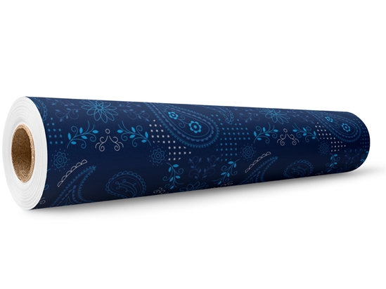 Sapphire Yin Yang Paisley Wrap Film Wholesale Roll