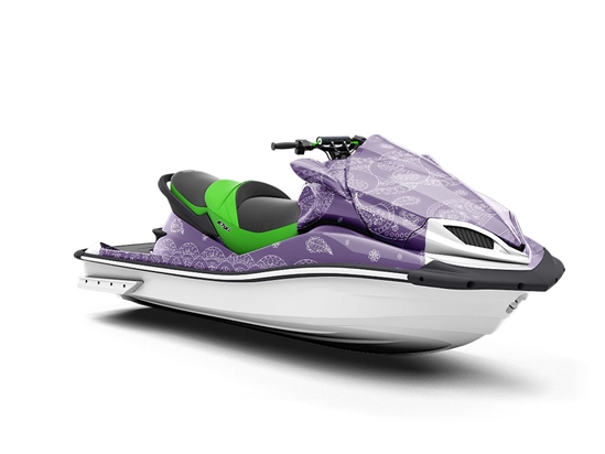 Violet Ocean Paisley Jet Ski Vinyl Customized Wrap