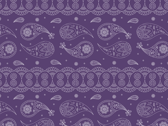 Violet Ocean Paisley Vinyl Wrap Pattern