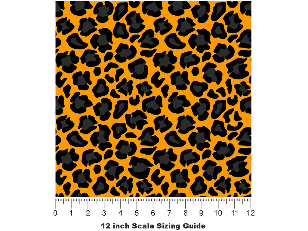 Orange Panther Vinyl Film Pattern Size 12 inch Scale