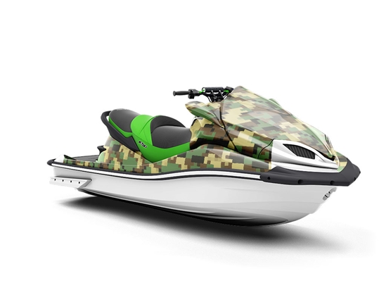 Classic Pattern Pixel Jet Ski Vinyl Customized Wrap