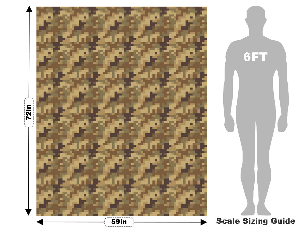 Desert Sands Pixel Vehicle Wrap Scale