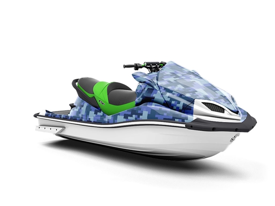 Heavy Downpour Pixel Jet Ski Vinyl Customized Wrap