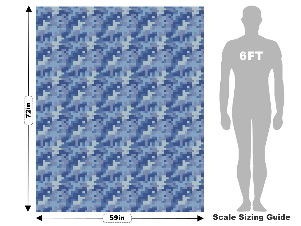 Icy Tundra Pixel Vehicle Wrap Scale