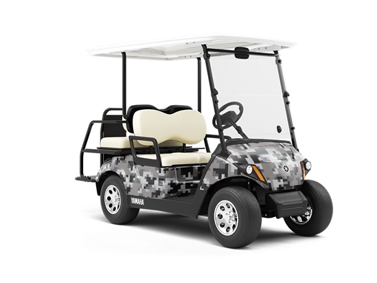Night Hunt Pixel Wrapped Golf Cart