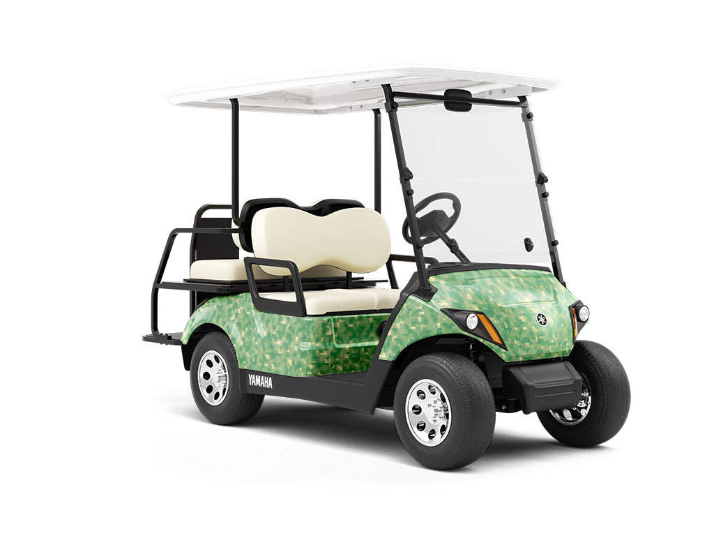 Fern Fronds Pixel Wrapped Golf Cart
