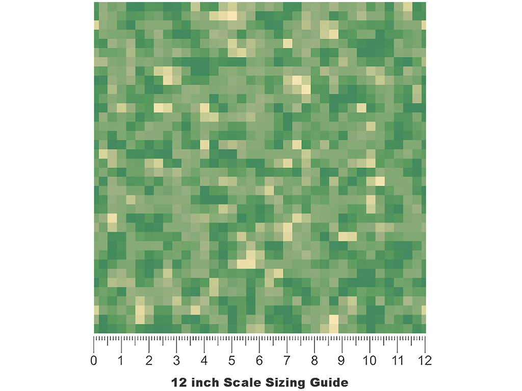 Fern Fronds Pixel Vinyl Film Pattern Size 12 inch Scale