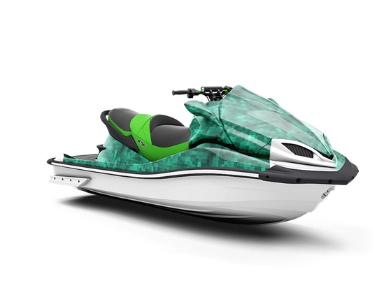 Supernatural Jungle Pixel Jet Ski Vinyl Customized Wrap