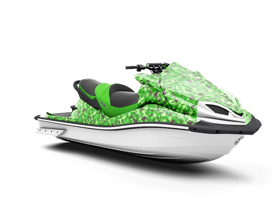 Wicked Malachite Pixel Jet Ski Vinyl Customized Wrap