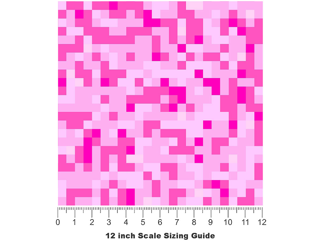 Red Purple Pixel Vinyl Film Pattern Size 12 inch Scale