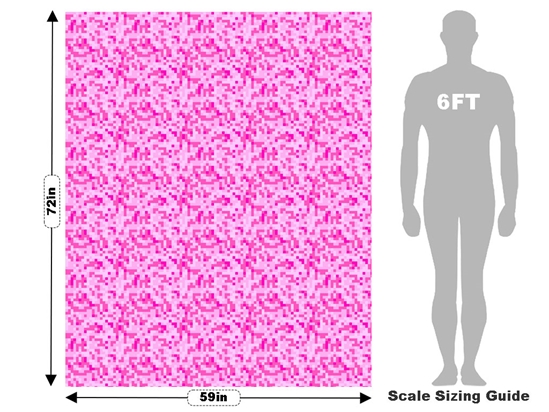 Red Purple Pixel Vehicle Wrap Scale