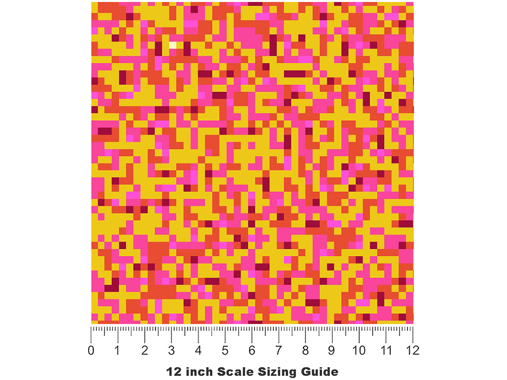 Strawberry Lemonade Pixel Vinyl Film Pattern Size 12 inch Scale