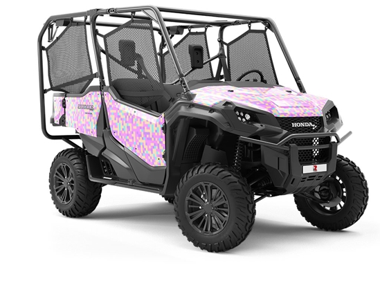 Lilac Bouquet Pixel Utility Vehicle Vinyl Wrap