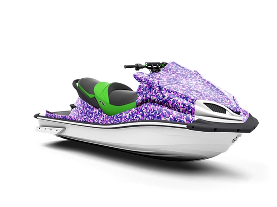 Turning Violet Pixel Jet Ski Vinyl Customized Wrap