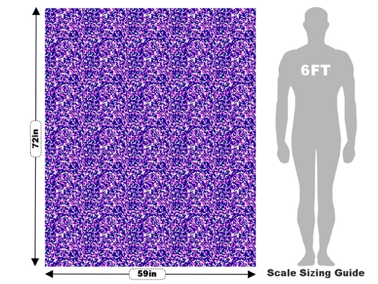 Turning Violet Pixel Vehicle Wrap Scale