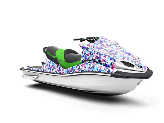 Gender Reveal Pixel Jet Ski Vinyl Customized Wrap