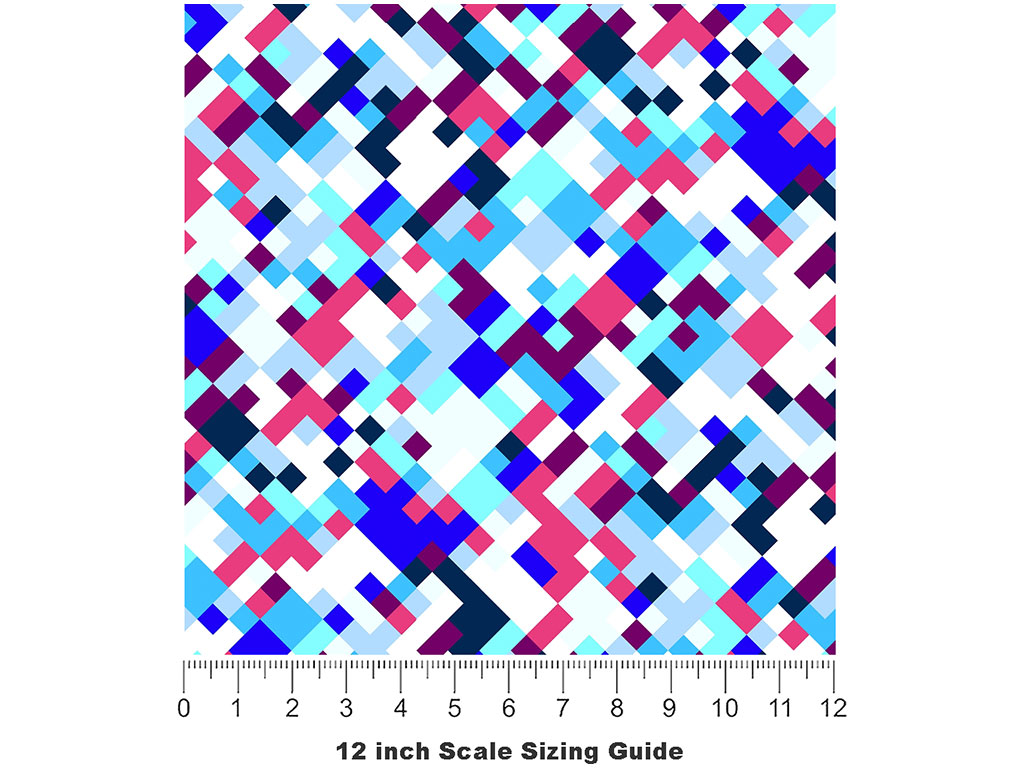 Gender Reveal Pixel Vinyl Film Pattern Size 12 inch Scale