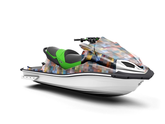 Low-Res  Pixel Jet Ski Vinyl Customized Wrap