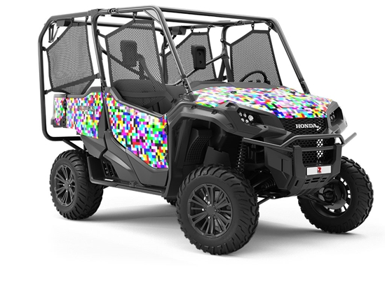 Television Static Pixel Utility Vehicle Vinyl Wrap