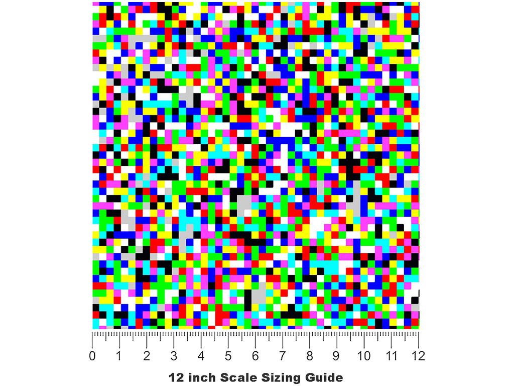 White Noise Pixel Vinyl Film Pattern Size 12 inch Scale