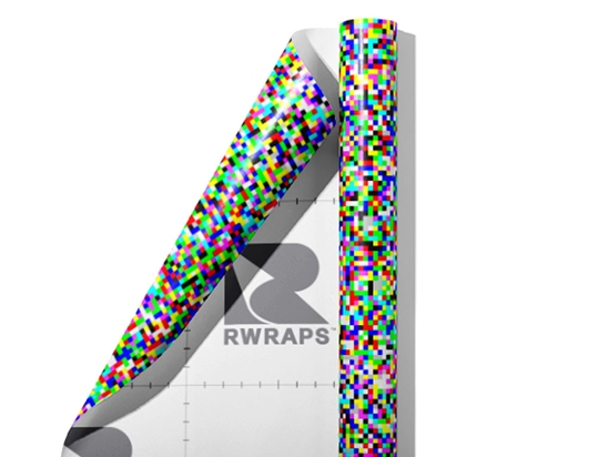 White Noise Pixel Wrap Film Sheets