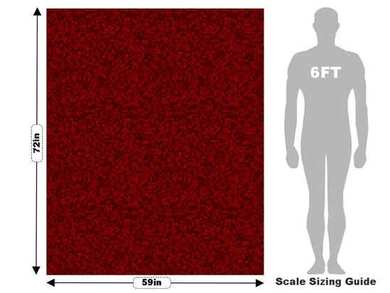 Crimson Lady Pixel Vehicle Wrap Scale