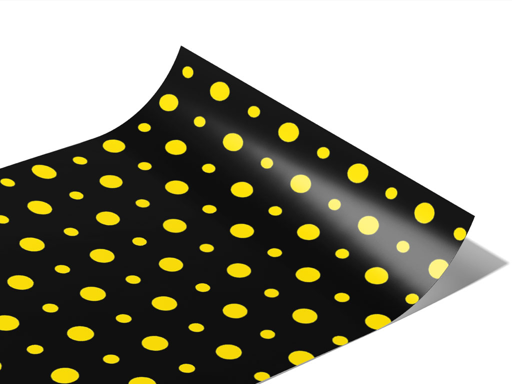 Sunshine Yellow Polka Dot Vinyl Wraps