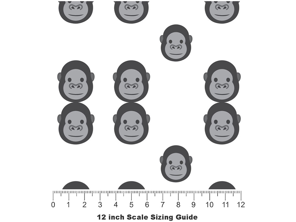 Friendly Faces Primate Vinyl Film Pattern Size 12 inch Scale