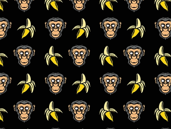 Go Bananas Primate Vinyl Wrap Pattern