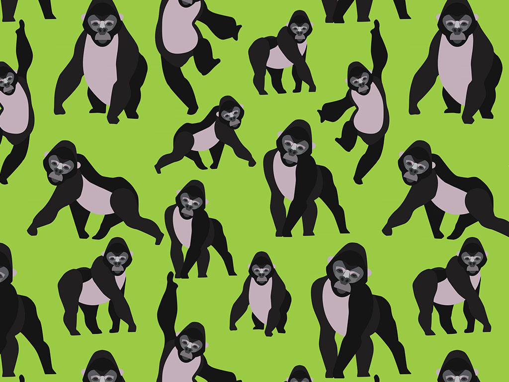 Striking Poses Primate Vinyl Wrap Pattern