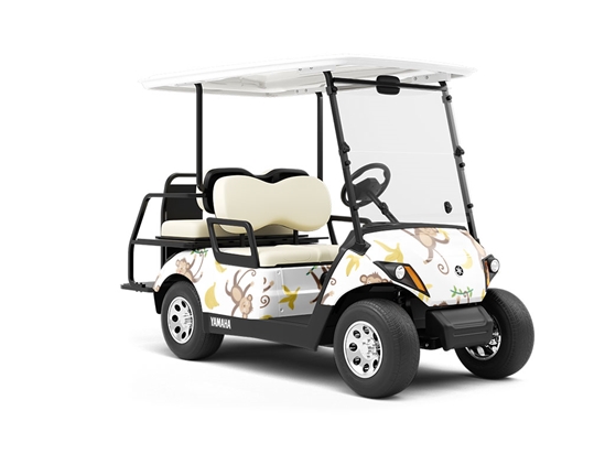 Monkey Around Primate Wrapped Golf Cart