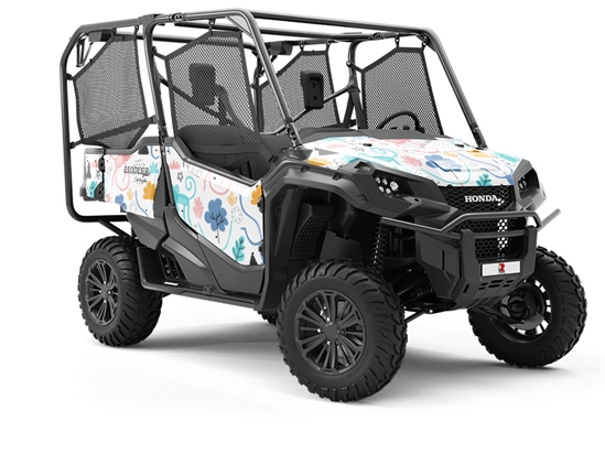 Pastel Jungle Primate Utility Vehicle Vinyl Wrap