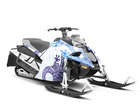 Frozen Geckos Reptile Custom Wrapped Snowmobile