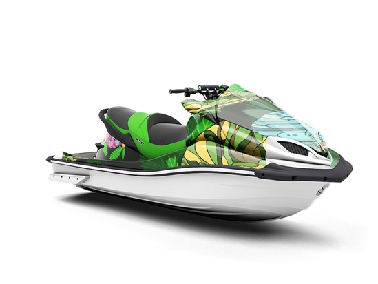 Psychedelic Chameleons Reptile Jet Ski Vinyl Customized Wrap