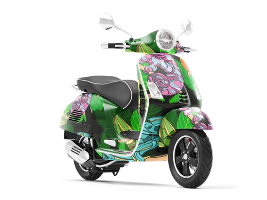 Psychedelic Chameleons Reptile Vespa Scooter Wrap Film