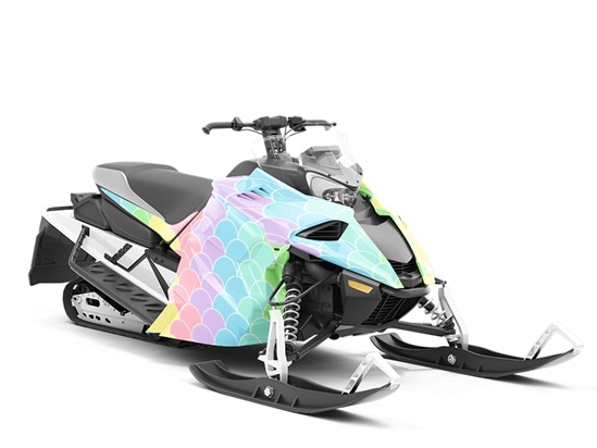 Pastel Scales Reptile Custom Wrapped Snowmobile