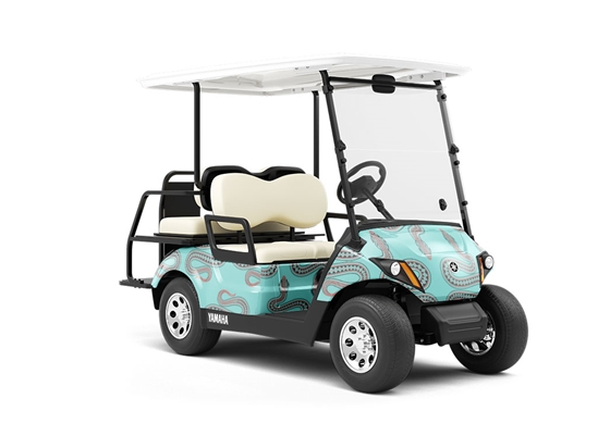 Slithering Serpents Reptile Wrapped Golf Cart