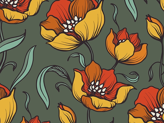 Belle De Jour Retro Vinyl Wrap Pattern