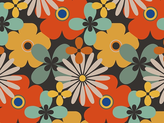 Calm Growth Retro Vinyl Wrap Pattern